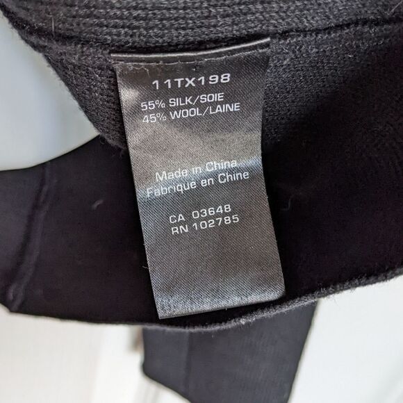 Sandra Angelozzi black wool silk knit cardigan Small @c1 - Picture 2 of 10